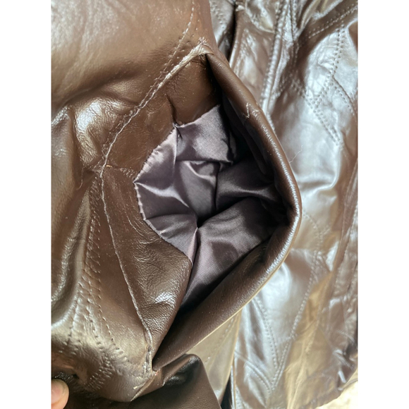 Stag Hill Haband Leather Coat Hooded Faux Fur Trim Brown 2XL Winter Boho Scandi - Picture 10 of 11